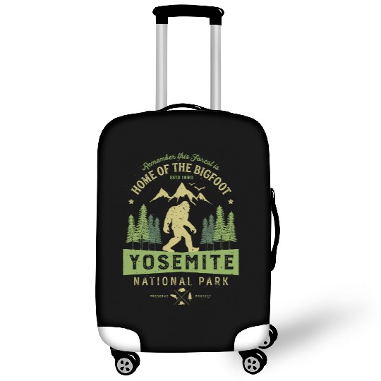 Yosemite National Park California Bigfoot Vintage Luggage Covers
