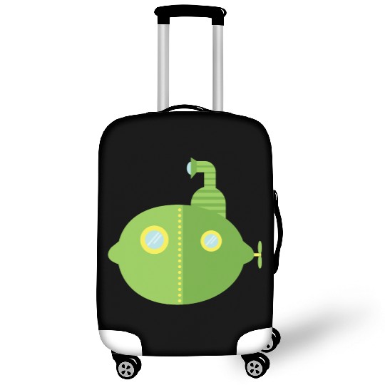 Submarine Lime Luggage Covers
