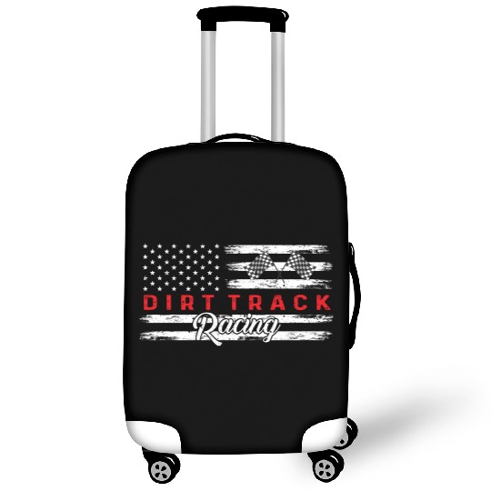 American Flag Dirt Track Racing Car Bike Driver Luggage Covers