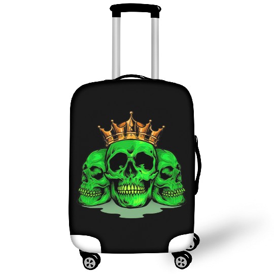King Family Skull Green Luggage Covers