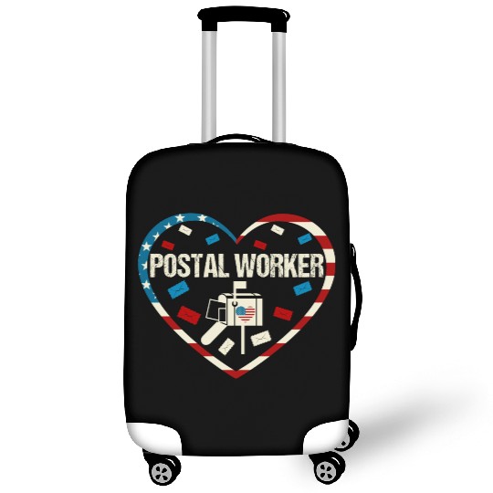 Postal worker mail carrier Heart Love Luggage Covers