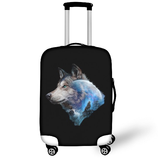 Wolf Moon Forest View Nature Luggage Covers