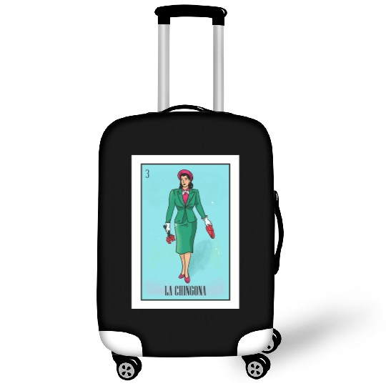 La Chingona The Bad Ass Woman Card Mexican Lottery Luggage Covers