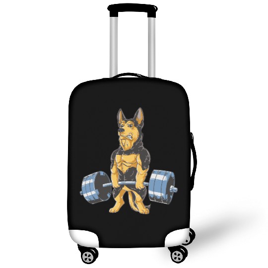German Shepherd Working Out Funny Doberman gym Luggage Covers