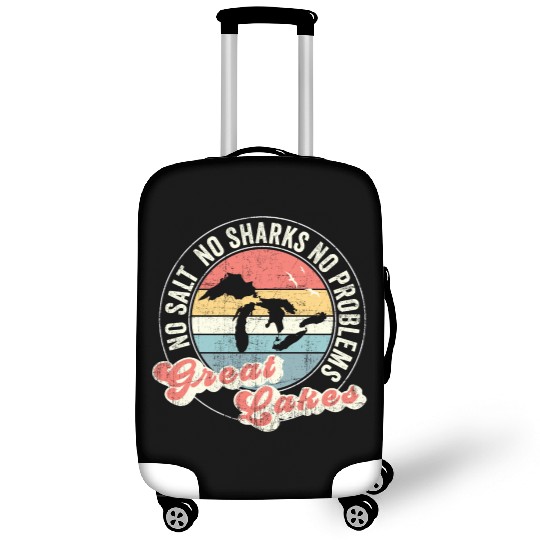 No Salt No Sharks No Problems Great Lakes Luggage Covers