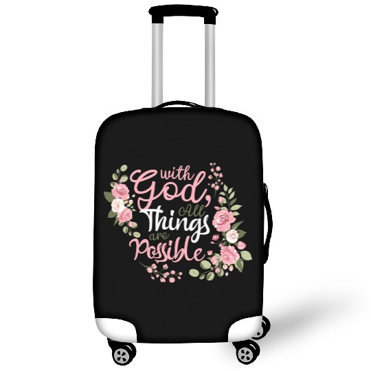 With God All Things Are Possible Jesus Christian Luggage Covers