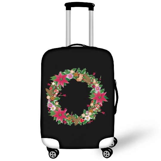 classic Christmas wreath lavishly decorated Luggage Covers