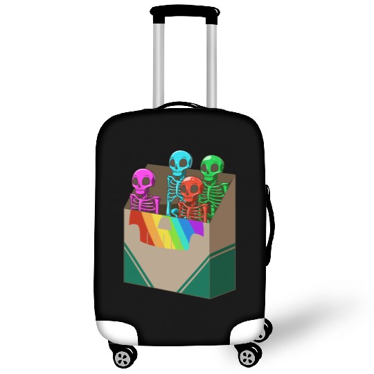 Street art skull skeleton urban art Luggage Covers