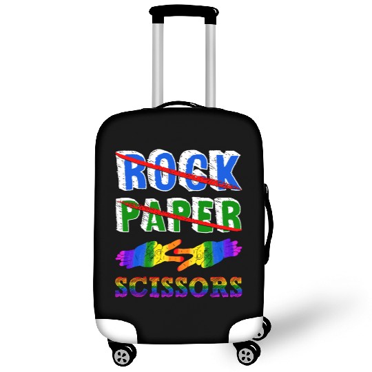 Rock Paper Scissors Lesbian Couple LGBTQ Pride Mon Luggage Covers