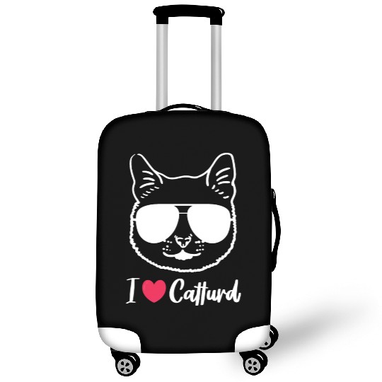 I Love Catturd Funny Luggage Covers