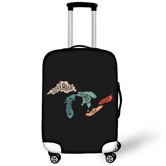 Great lakes USA, Michigan Lake Erie Lake Luggage Covers