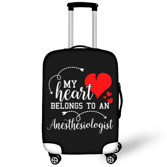 I Love My Anesthesiologist Husband Wife Gift Valen Luggage Covers