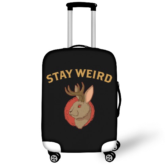 Stay Weird Cryptozoology Cryptid Jackalope product Luggage Covers