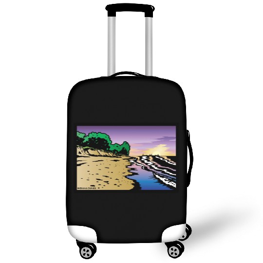 Purple Twilight Indiana Dunes Poster Luggage Covers
