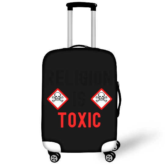 RELIGION Is TOXIC Skull Crossbones toxicity symbol Luggage Covers