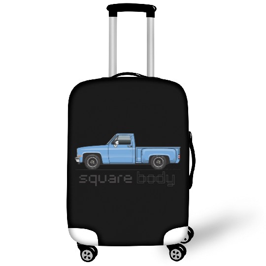 Square Body Light Blue Luggage Covers