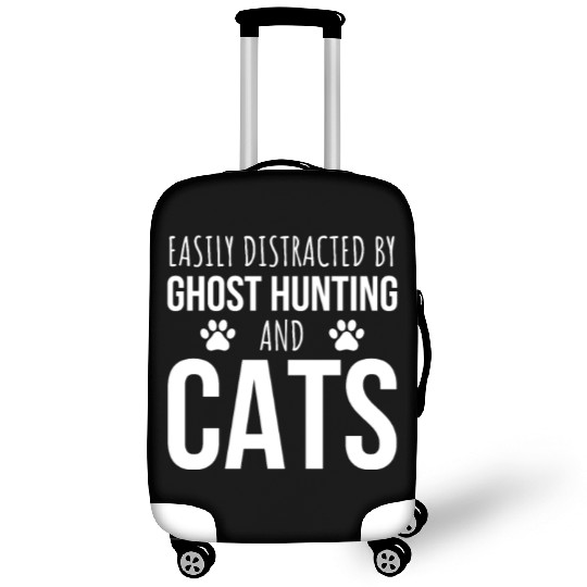 Easily Distracted By Ghost Hunting And Cats Luggage Covers