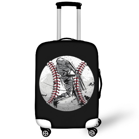Baseball Player Coach Bat And Ball Pitcher Catcher Luggage Covers