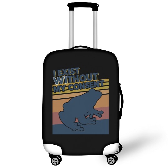 I Exist Without My Consent Funny Frog Depression Luggage Covers