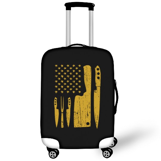Chef Yellow Knife US Flag Luggage Covers