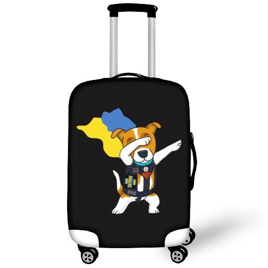 Dabbing Ukrainian Patron Dog Superhero With Cape Luggage Covers