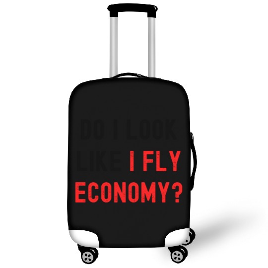 Do I Look Like I Fly Economy, Distressed Red Black Luggage Covers