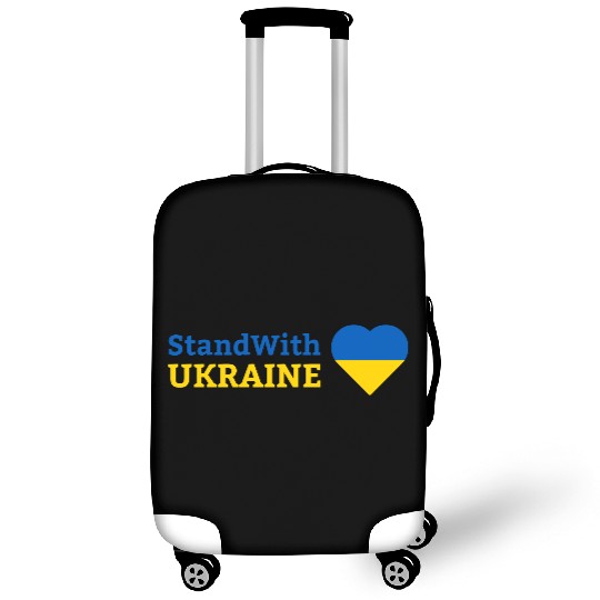 Stand with Ukraine with Heart Support & Solidarity Luggage Covers