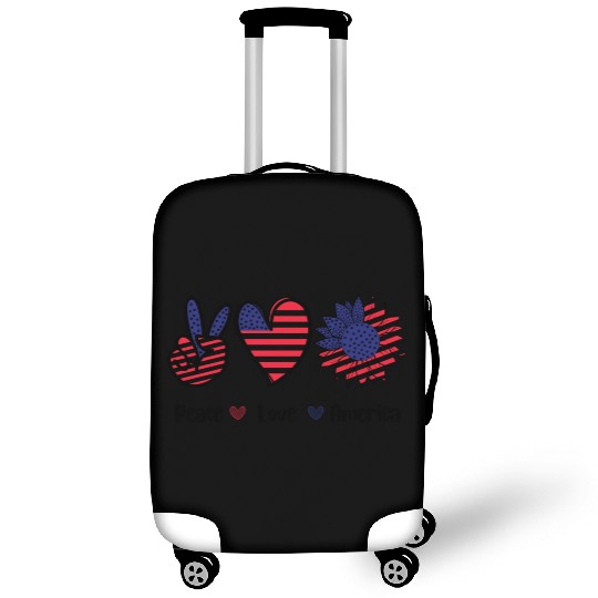 Peace Love America 4th July Gift Luggage Covers Design