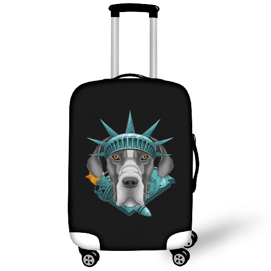 Statue Of Liberty Great Dane 4th Of July Dog USA A Luggage Covers