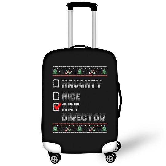 Naughty Nice Art Director, Matching Christmas Luggage Covers