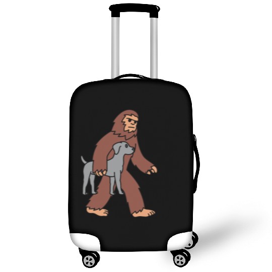 Bigfoot Sasquatch Carrying Weimaraner Luggage Covers