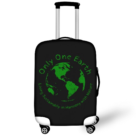 Only One Earth - dark green vintage design Luggage Covers