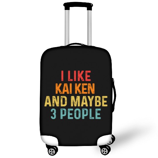 I Like Kai Ken And Maybe 3 People Dog Lover Retro Luggage Covers
