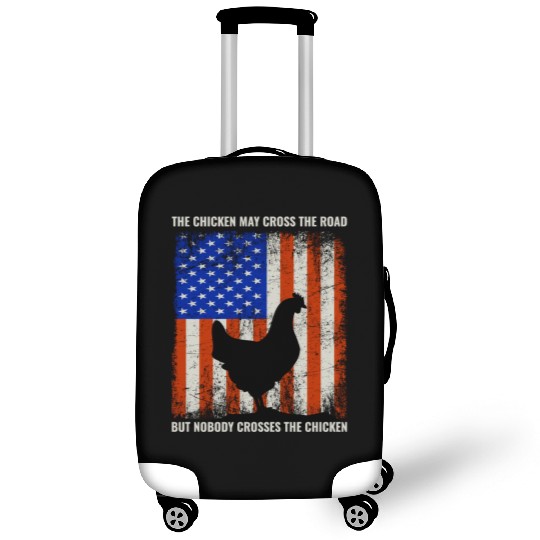 4th of July American Flag USA Chicken Lover Farmer Luggage Covers