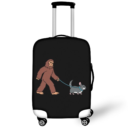 Bigfoot Sasquatch Walking Chinchilla Luggage Covers