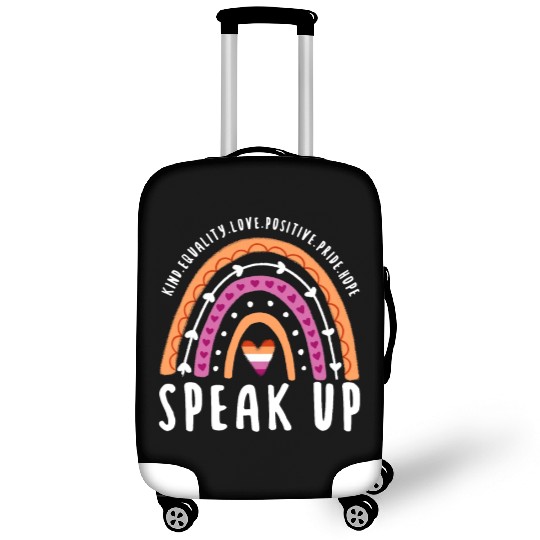 Speak Up Lesbian Pride Rainbow Luggage Covers