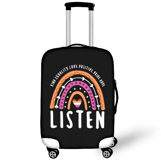 Listen Lesbian Pride Rainbow Luggage Covers