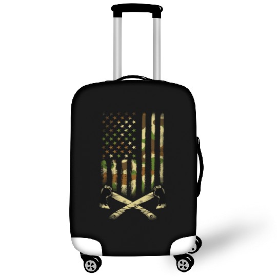 American Camouflage Throwing Axes - US Flag Axe Luggage Covers