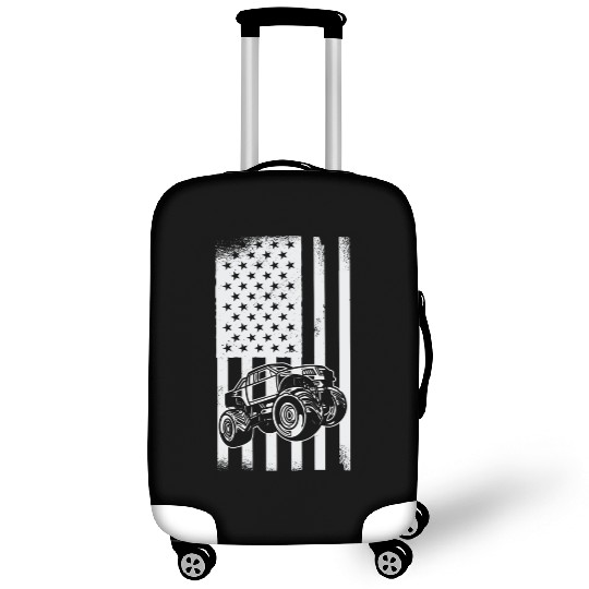 Monster Truck American Flag Racing USA Patriotic Luggage Covers