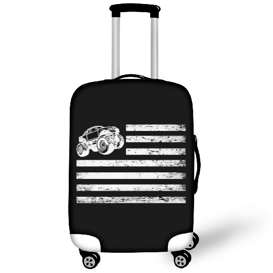 Monster Truck American Flag Racing USA Patriotic Luggage Covers