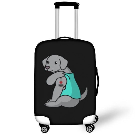 I Love Mom Tattoo Weimaraner Luggage Covers
