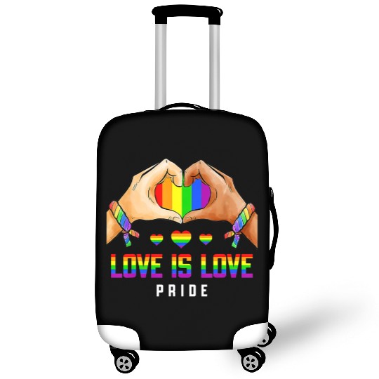 Love Is Love Gay Lesbian Pride LGBT Rainbow Heart Luggage Covers