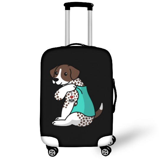 I Love Mom Tattoo German Shorthaired Pointer Luggage Covers