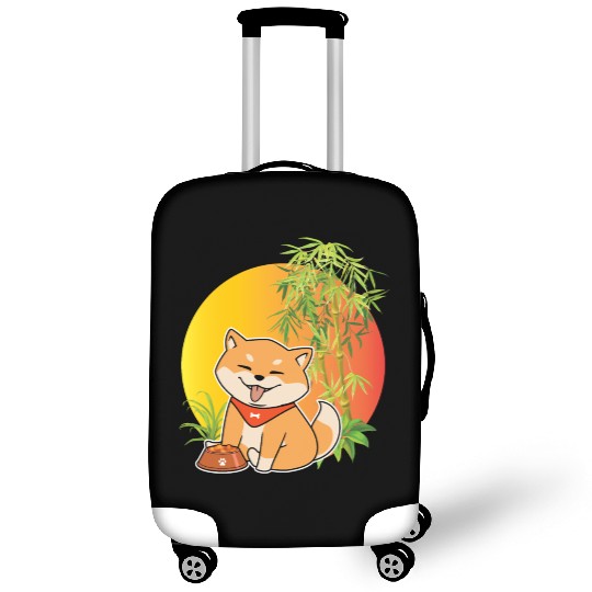 Shiba Inu Japanese Dog Breed Bamboo Plant Hunting Luggage Covers