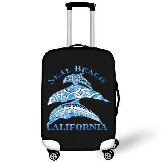 Seal Beach California Vacation Tribal Dolphins Luggage Covers
