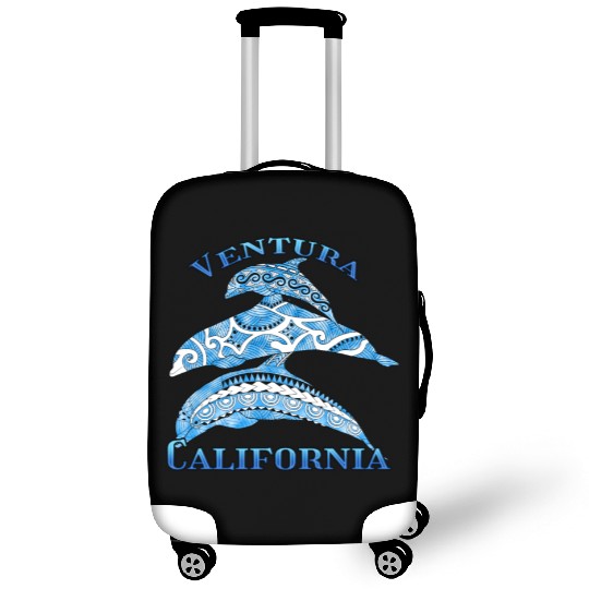 Ventura California Vacation Tribal Dolphins Luggage Covers