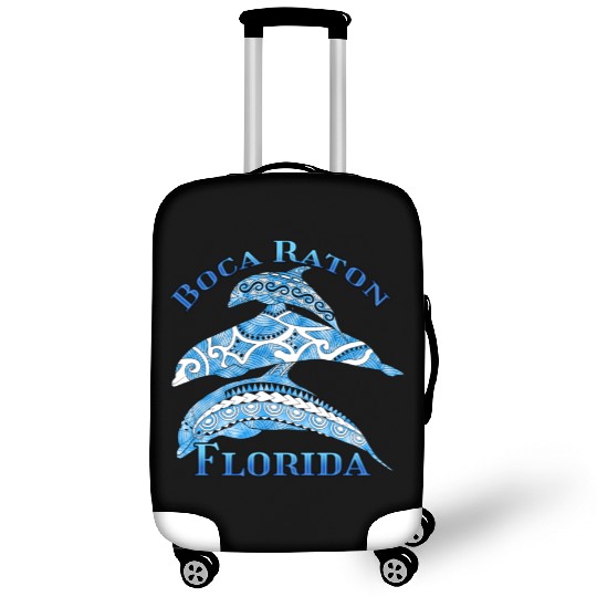 Boca Raton Florida Vacation Tribal Dolphins Luggage Covers
