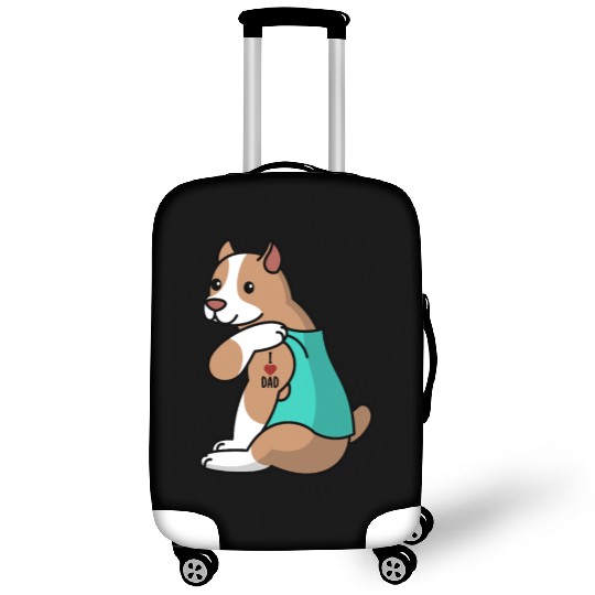 I Love Dad Pit Bull Luggage Covers