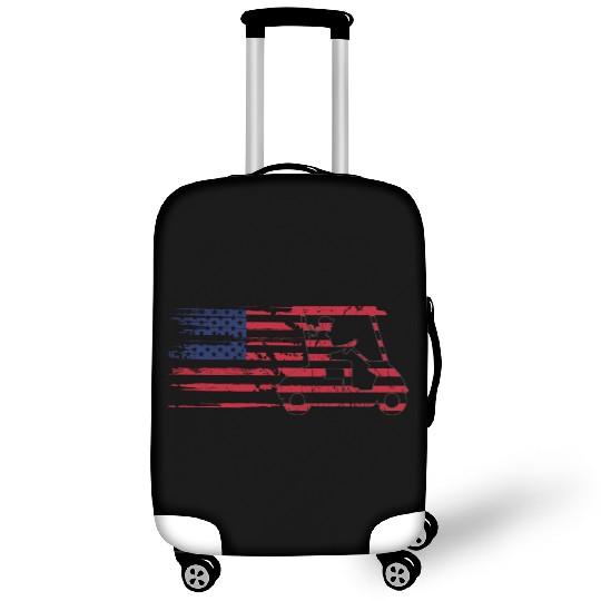 Patriotic Golf Cart American Flag USA Golfing Luggage Covers