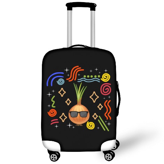 Onion Vegetable Luggage Covers, Onion Wearing Sunglasses